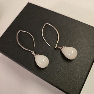 Elegant White Drop Earrings